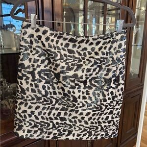 Sparkly Black & Cream Banana Republic Skirt